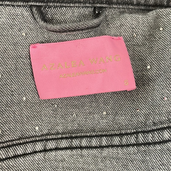 AZALEA WANG metal stud crop denim jacket AKIRA rare - Picture 10 of 12